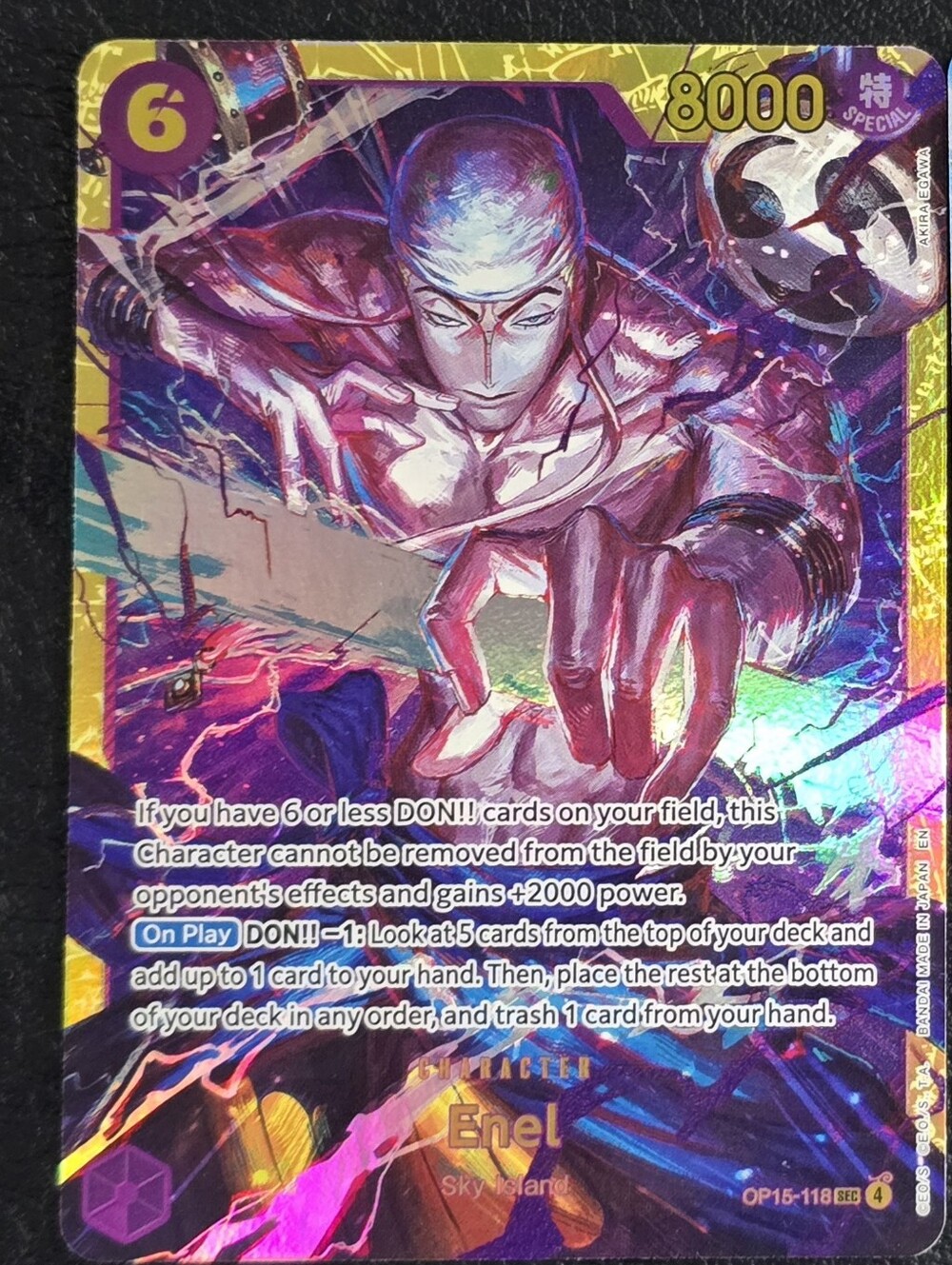 One Piece TCG Enel OP15-118 Adventure On Kami's Island